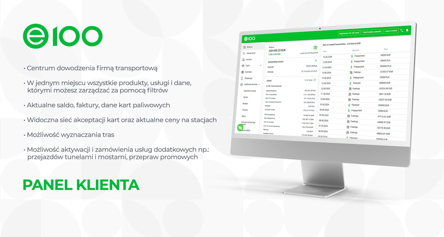 Panel Klienta E100