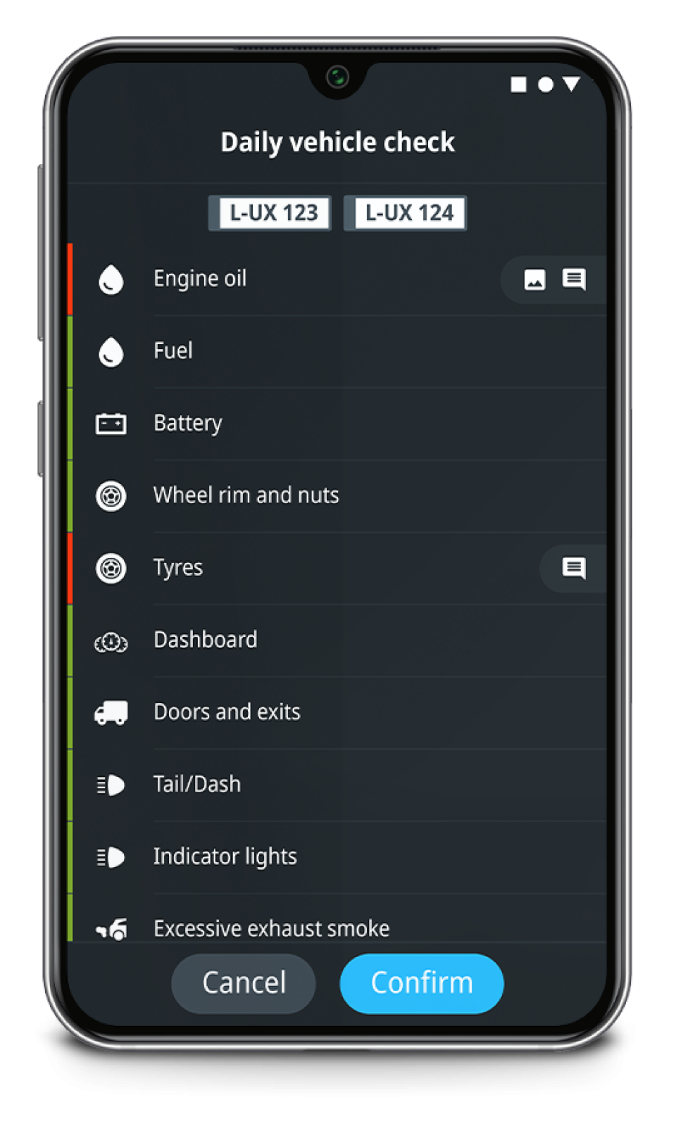 Vehicle_Check_App_phone_10_checklist